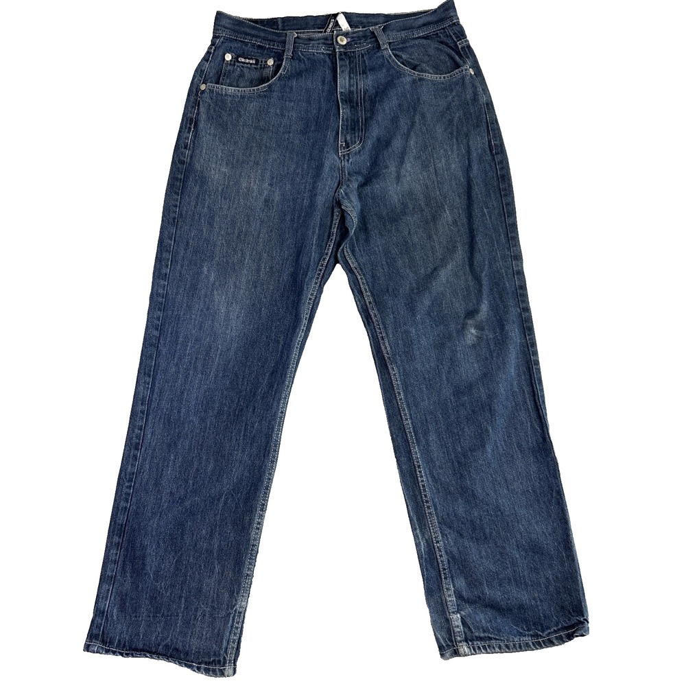 Akademiks Men's 38x32 Y2K Denim Baggy Jeans Streetwear Skater Grunge 90s Vintage
